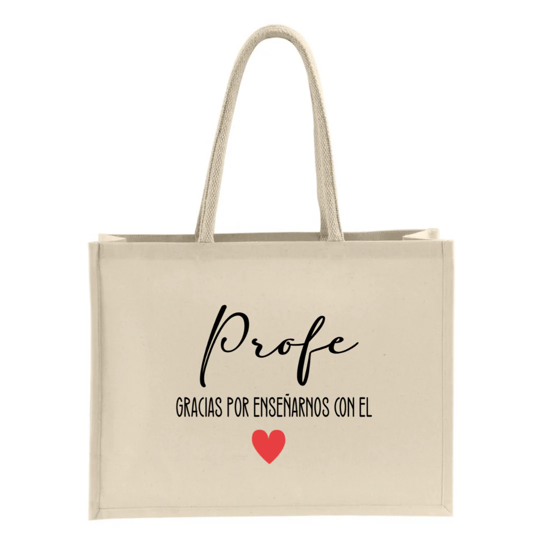 Bolsa Algodón Profe Personalizada