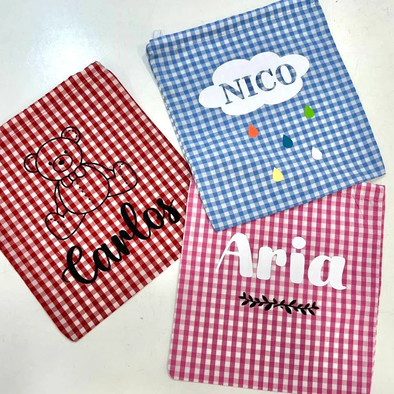 Bolsita tela cuadros personalizada - Image 2
