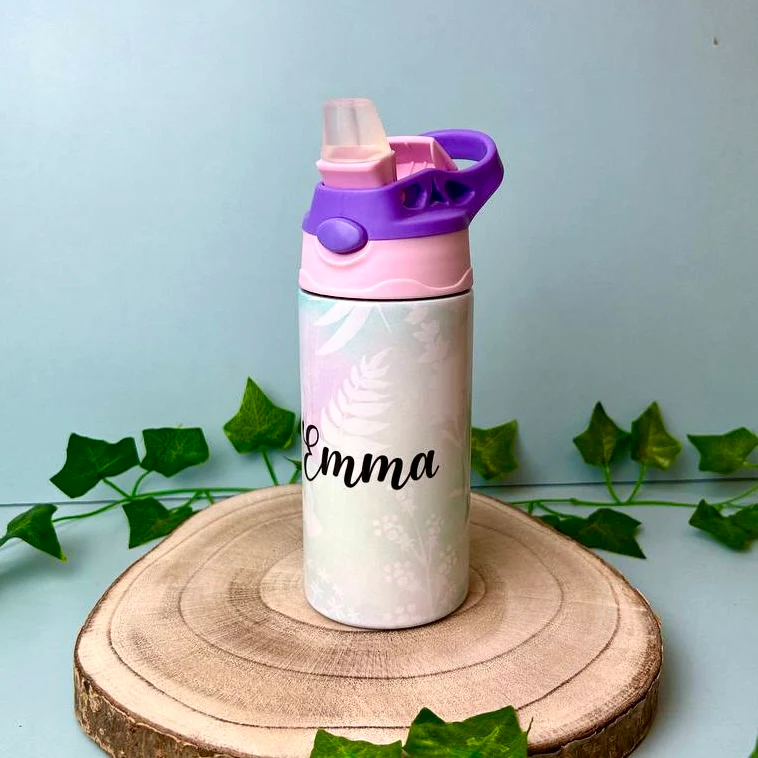Botella con pajita Personalizada