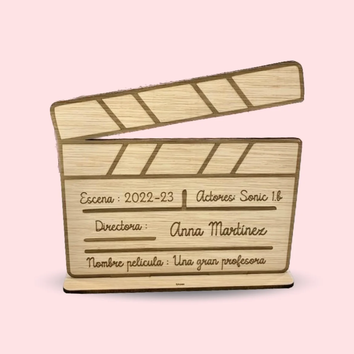 Claqueta de Madera Personalizada