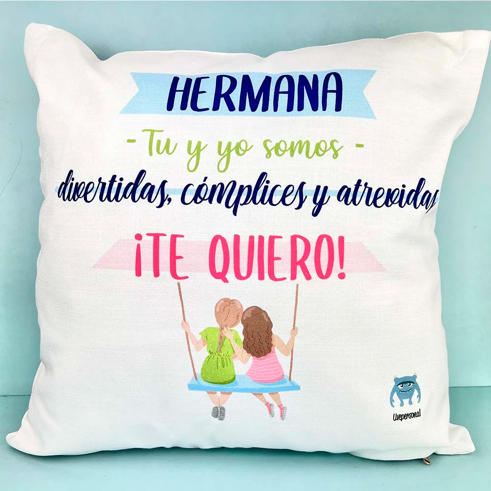 Cojín Hermana tu y yo somos divertidas