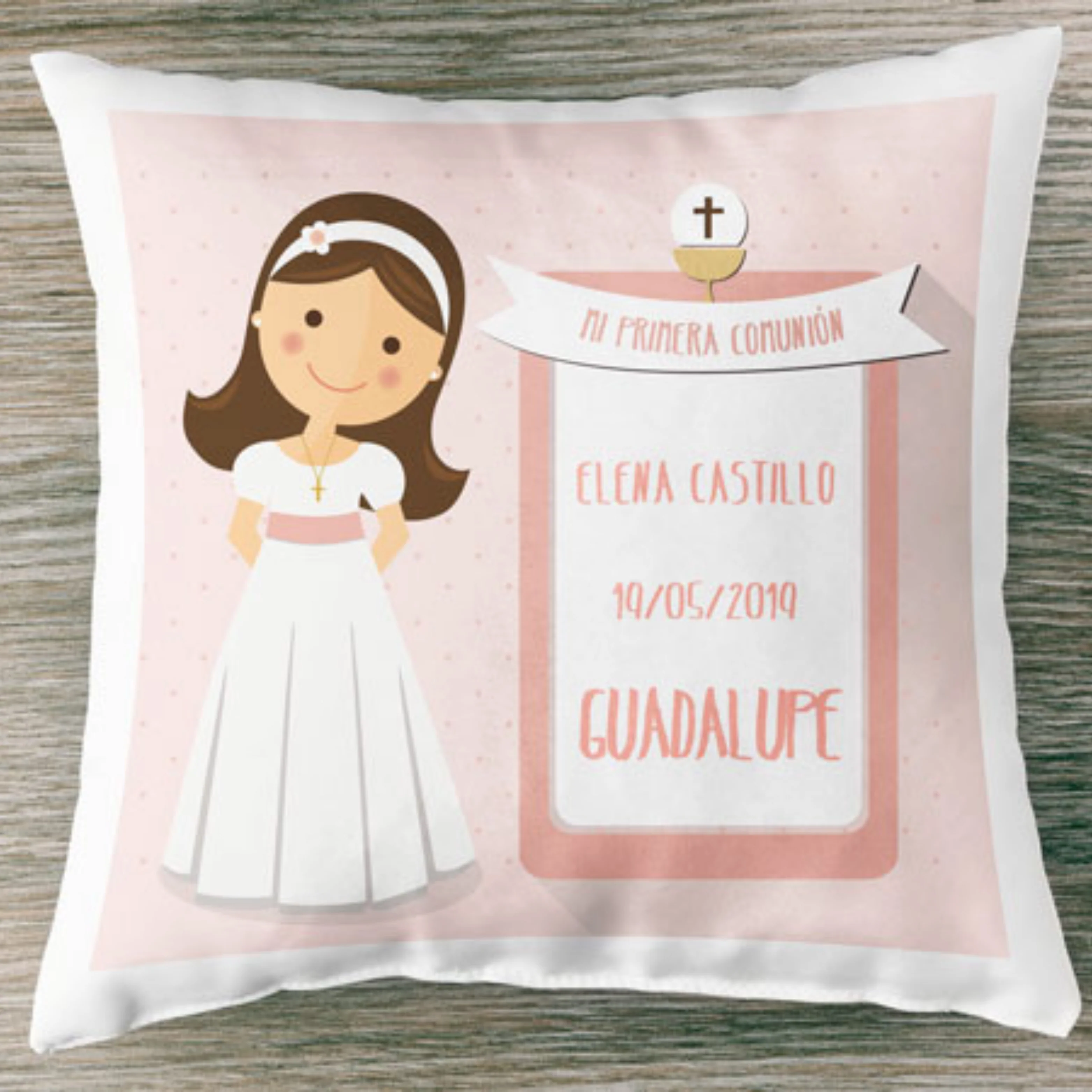 Cojín personalizado Comunión Niña