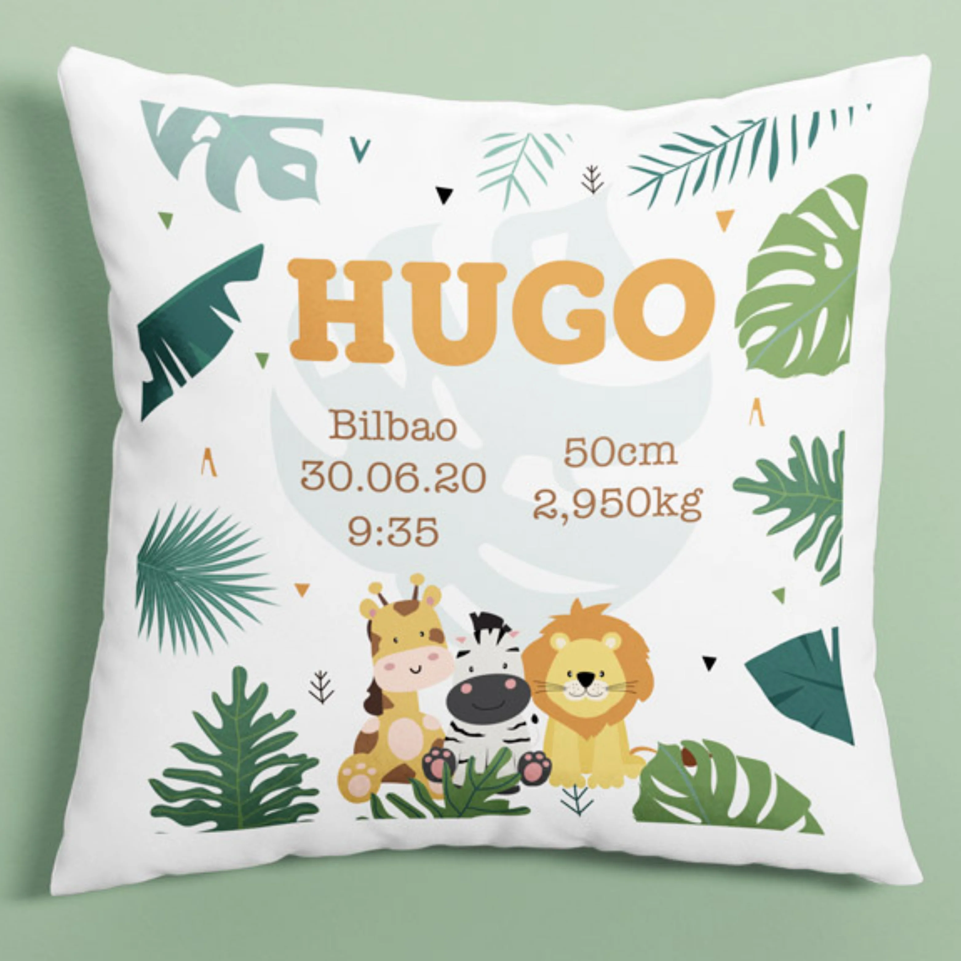 Cojín personalizado Natalicio Selva
