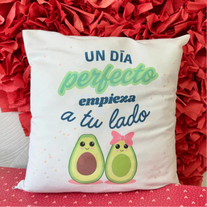 Cojín Un día perfecto empieza a tu lado
