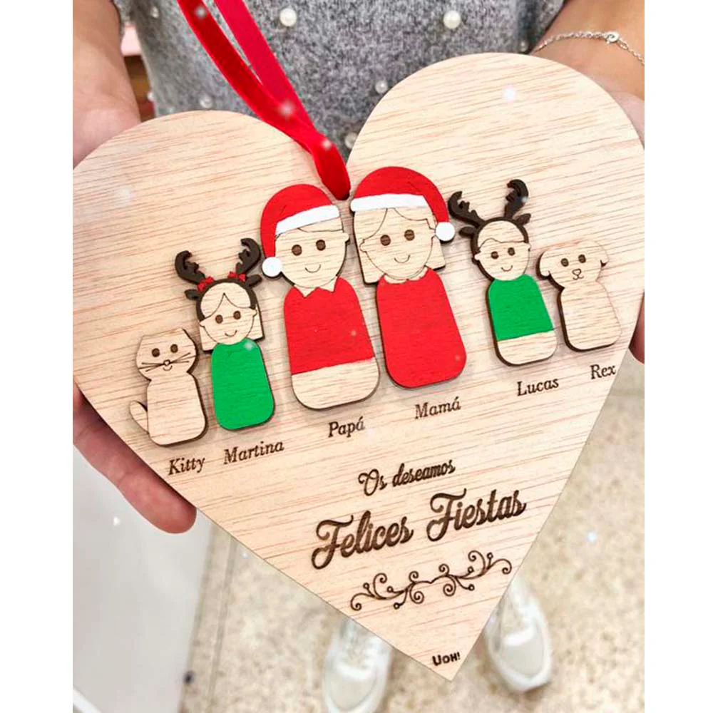 Corazón familia navideña - Image 2