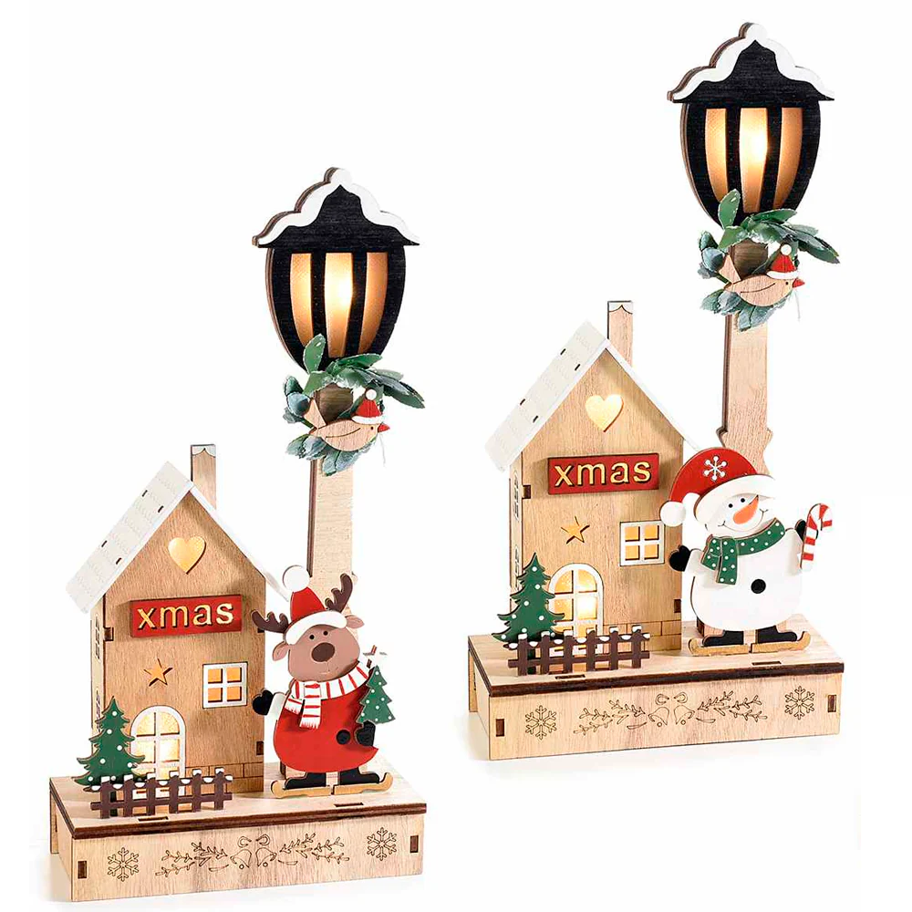 Figura Casa y farola con luz - Image 2