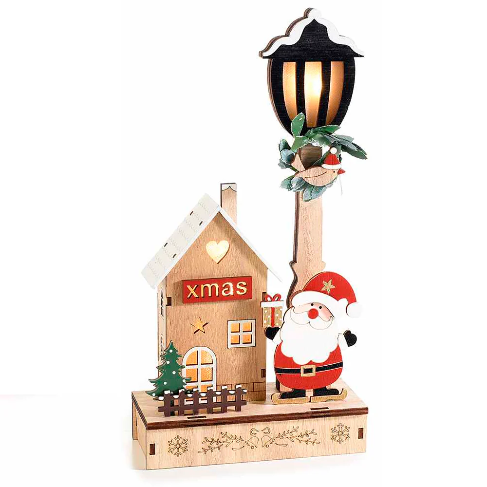Figura Casa y farola con luz - Image 3