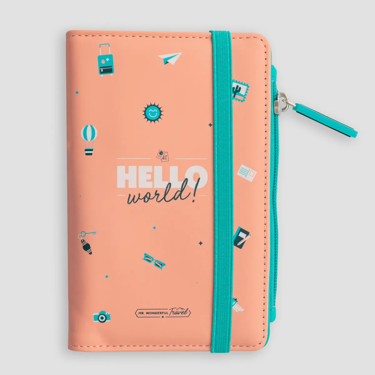 Funda pasaporte rosa "Hello world!" - Image 2