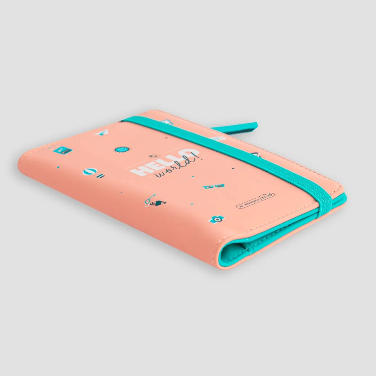 Funda pasaporte rosa "Hello world!" - Image 5