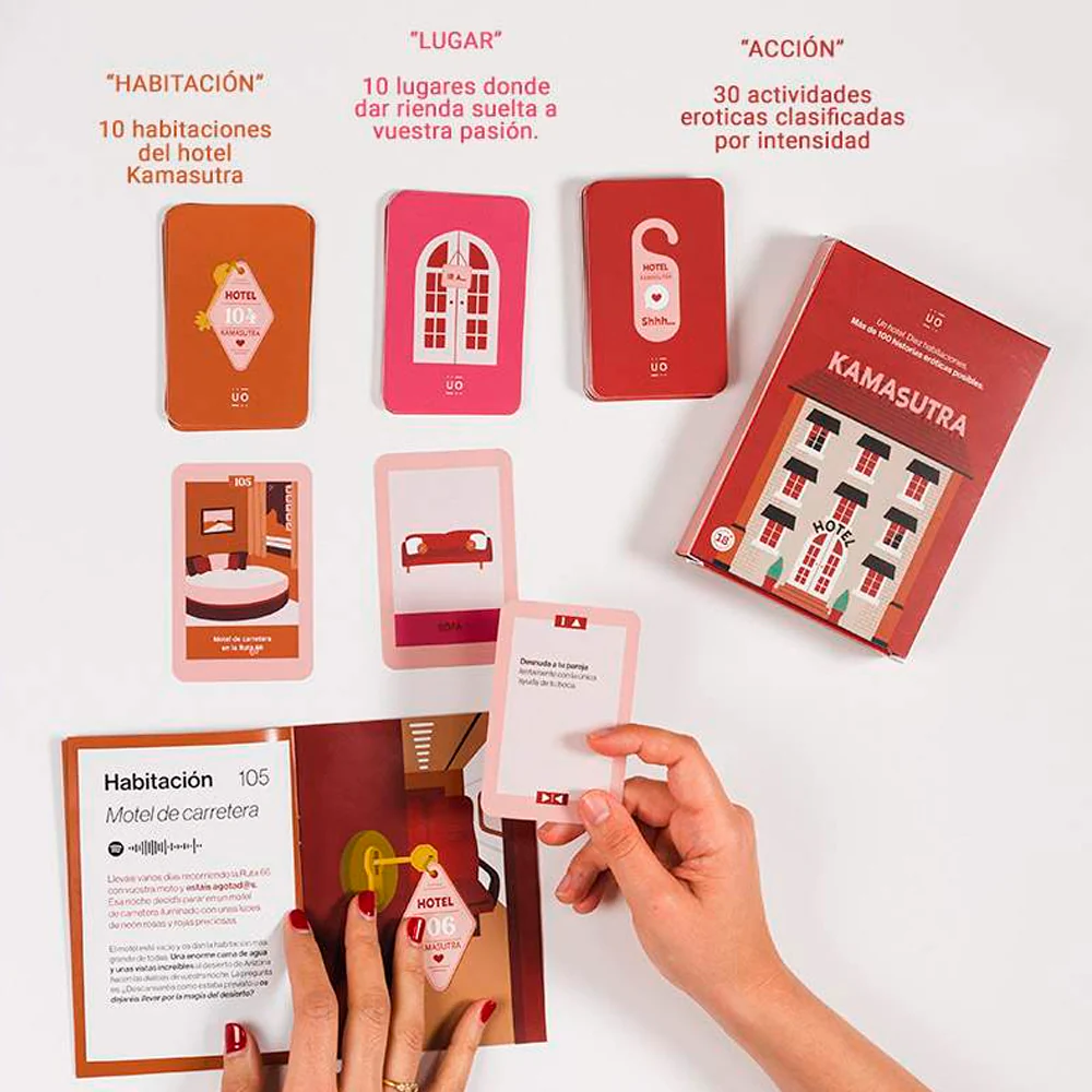 Juego de cartas para parejas "Hotel Kamasutra"