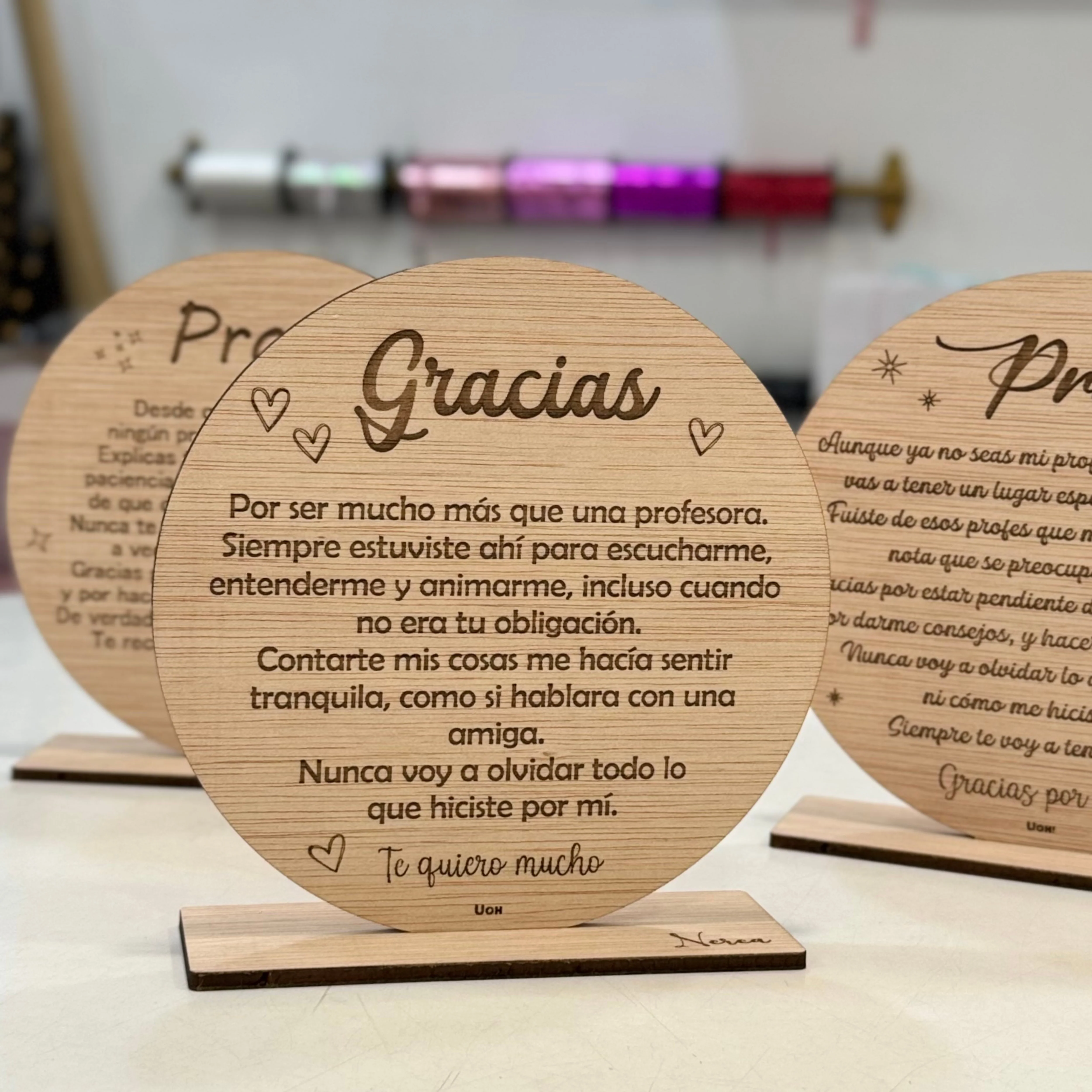 Placa con texto Profe - Image 2