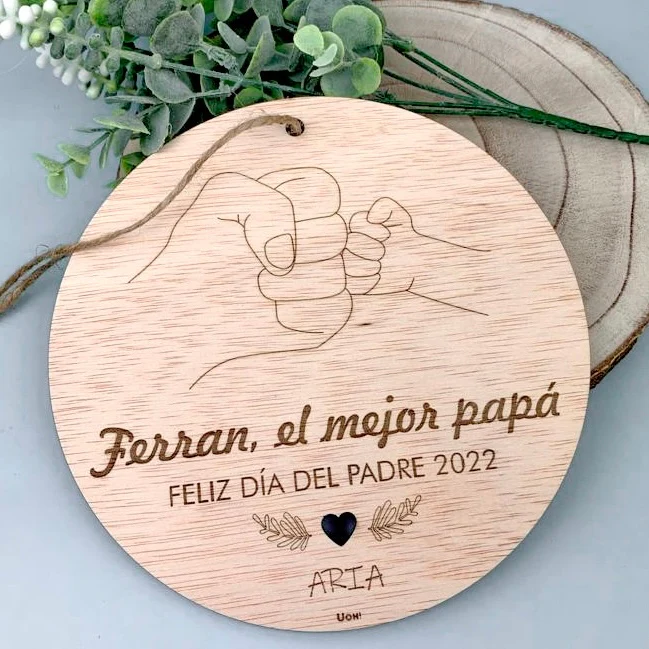 Placa redonda "El mejor Papá"