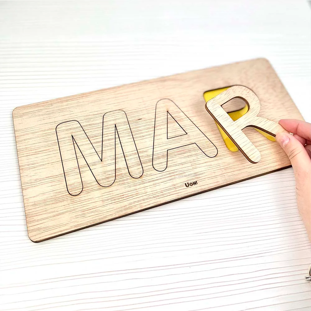 Puzzle de madera Nombre "Amarillo" - Image 3