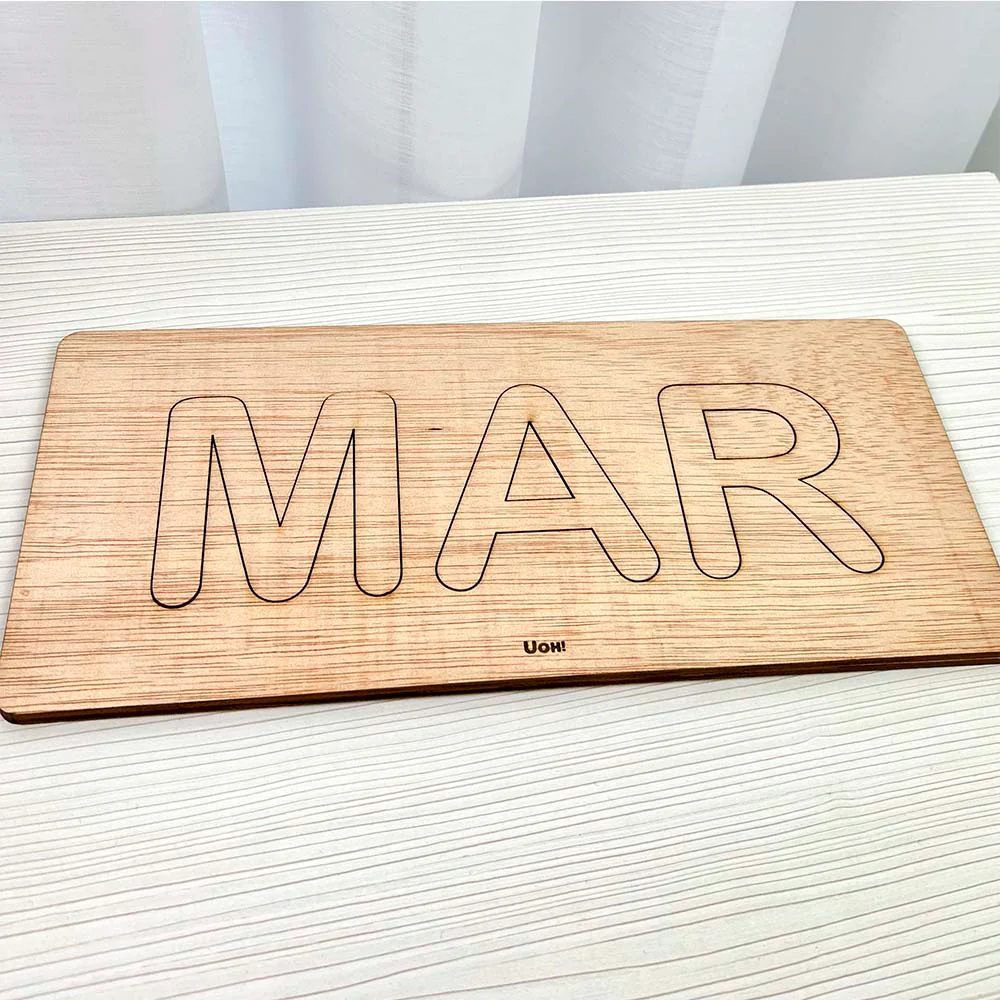 Puzzle de madera Nombre "Amarillo" - Image 4