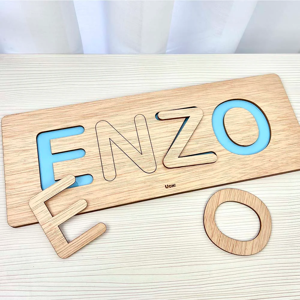 Puzzle de madera Nombre "Azul" - Image 3
