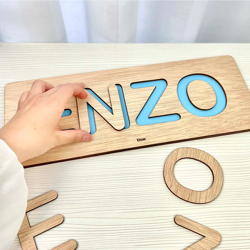 Puzzle de madera Nombre "Azul" - Image 4