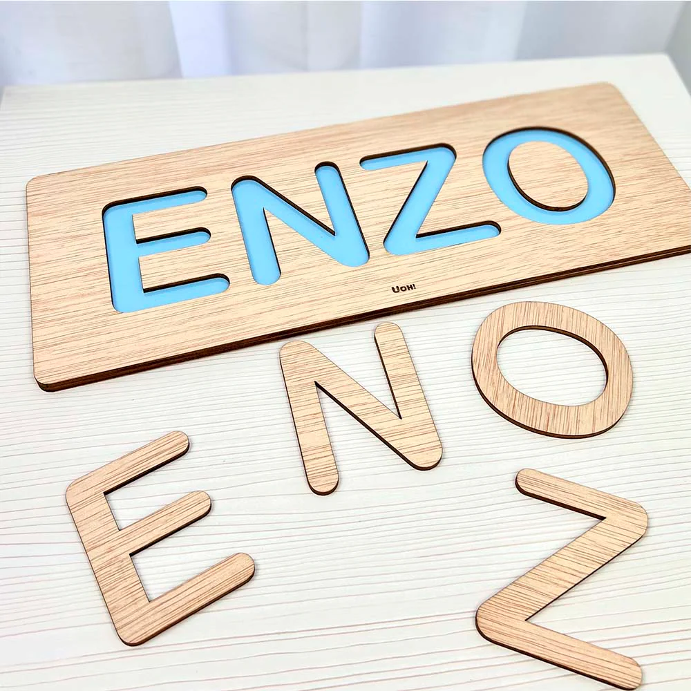 Puzzle de madera Nombre "Azul" - Image 5