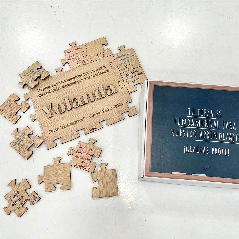 Puzzle de madera personalizado Profe - Image 3