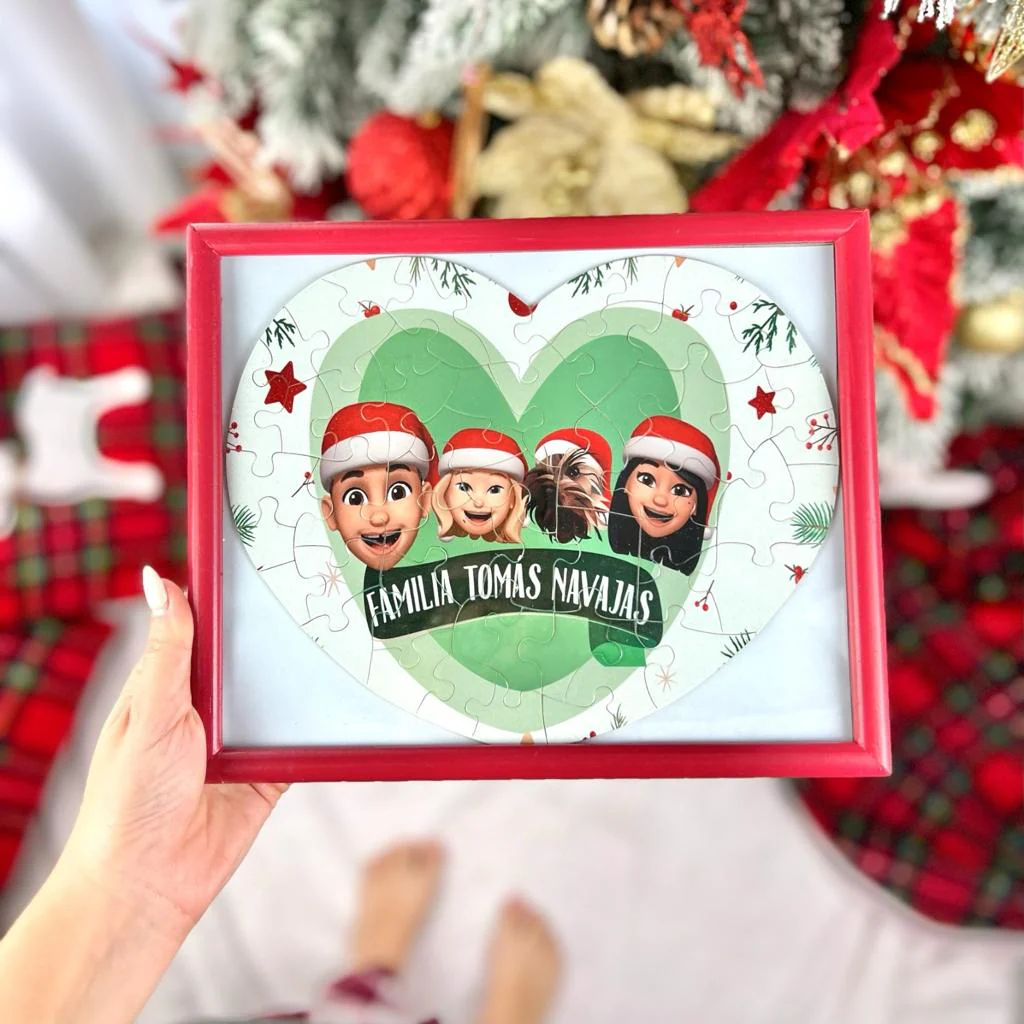 Puzzle personalizado "Emojis Familia Navideña"