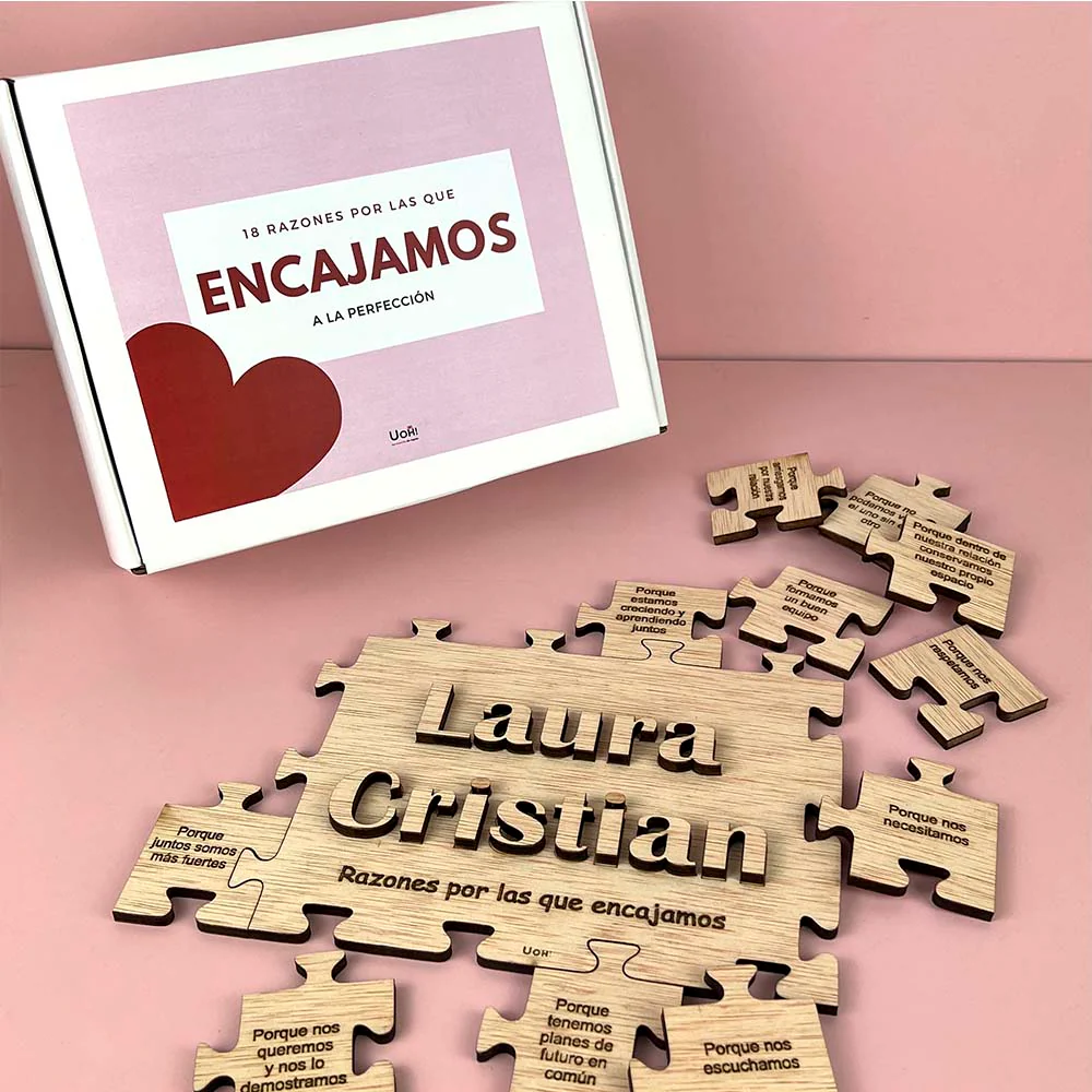 Puzzle personalizado Razones por las que encajamos tu y yo - Image 2