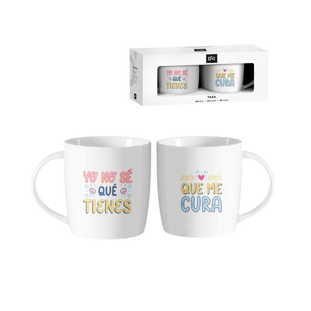 Set 2 tazas Yo no sé qué tienes que me cura