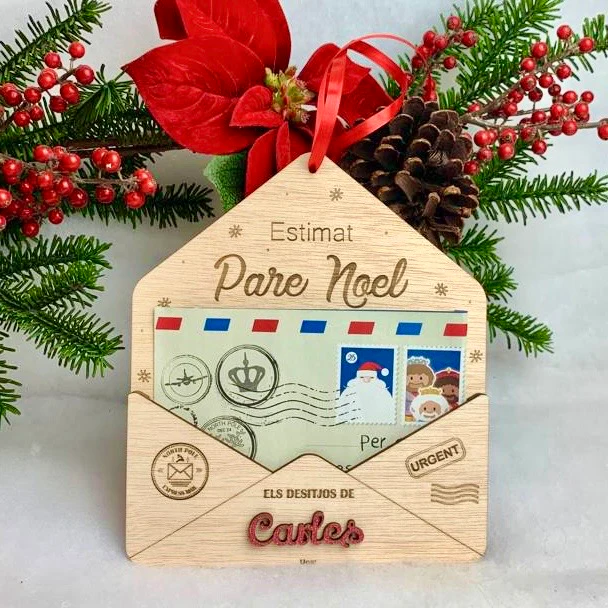Sobre de madera para cartas de Papá Noel - Image 3