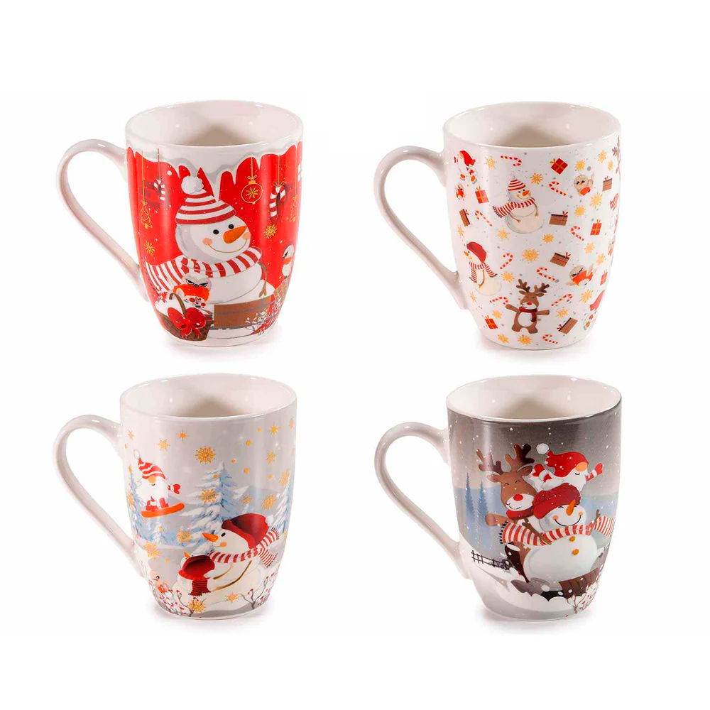 Taza navideña con caja Reno / Árbol - Image 3