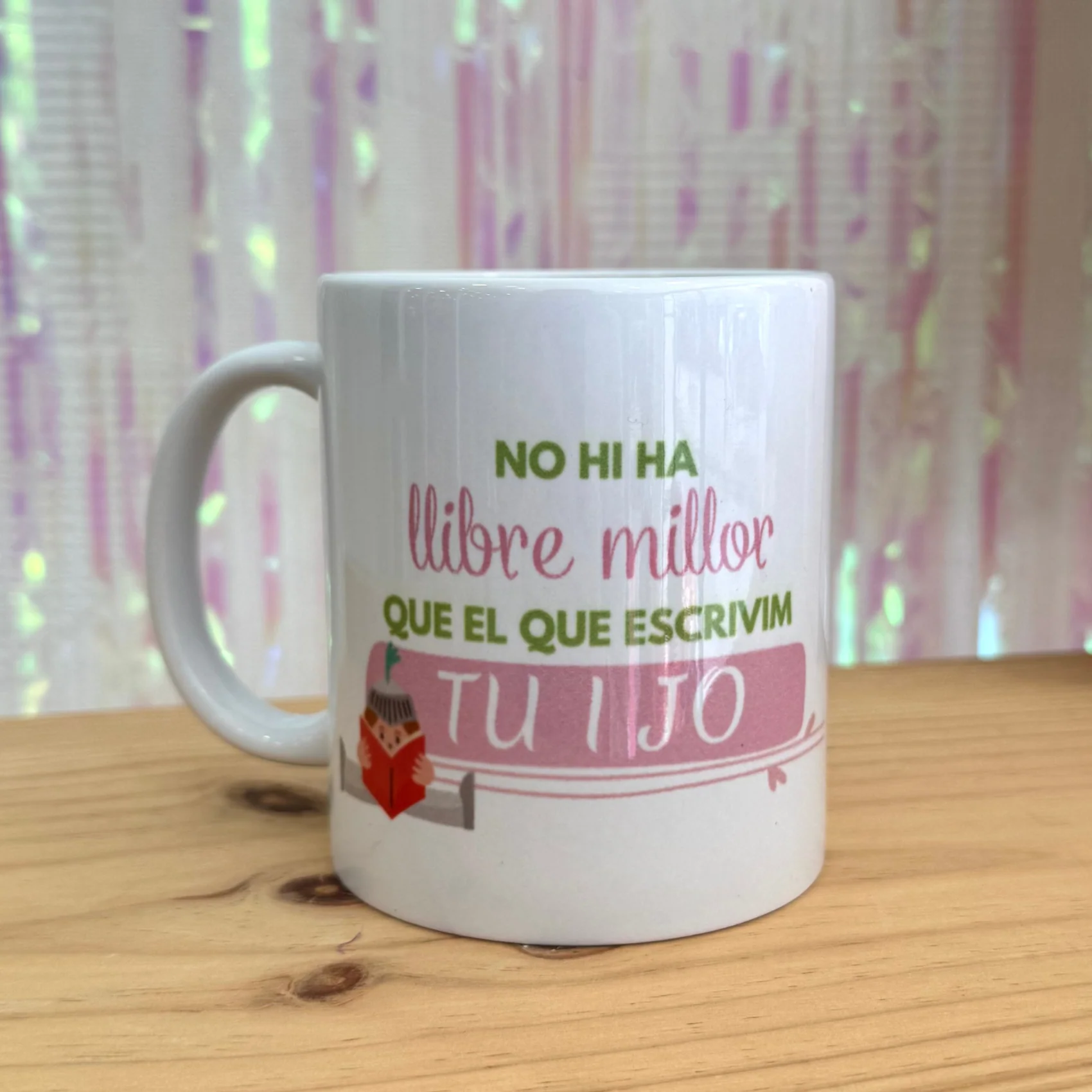 Taza Dragones rosa y verde