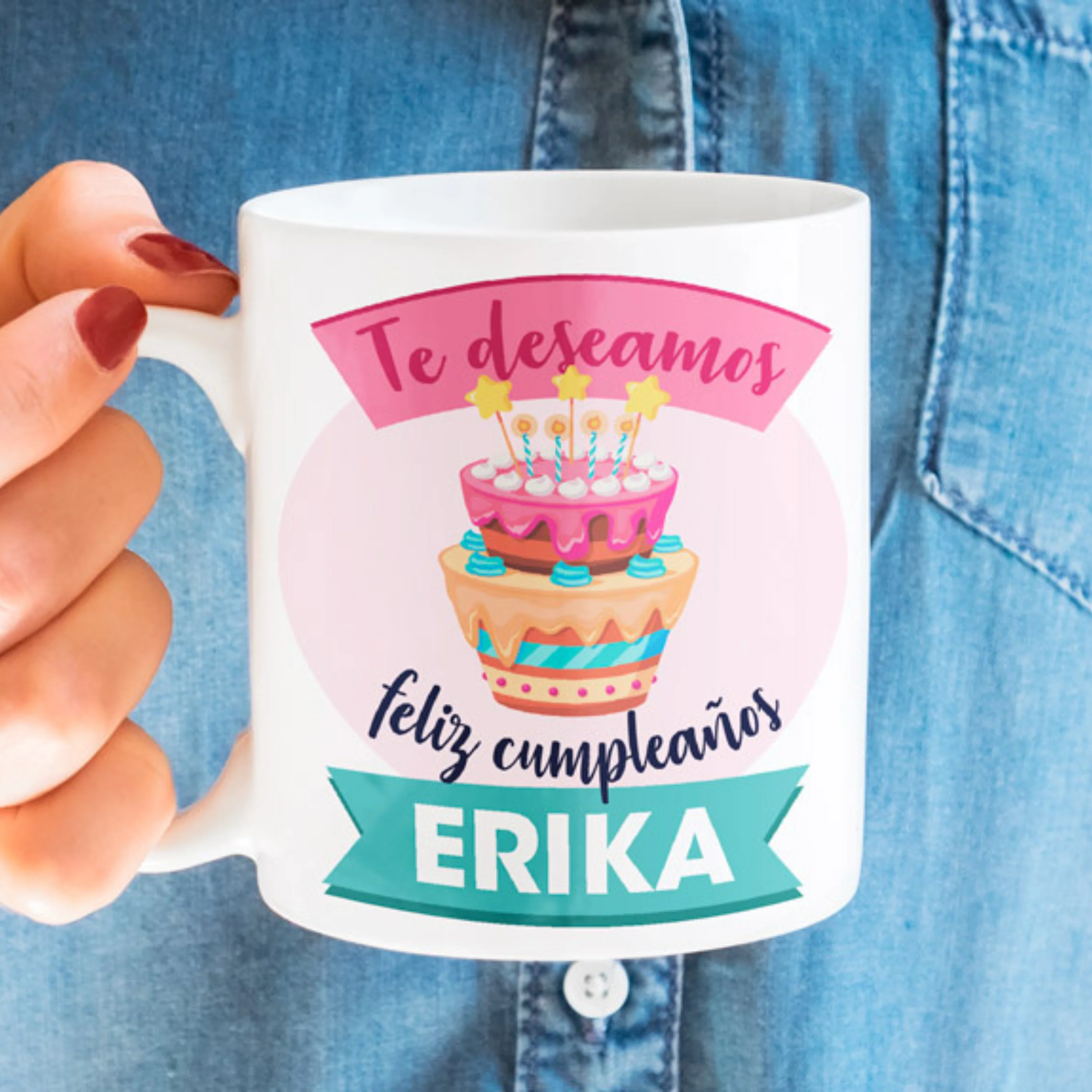 Taza personalizada "Tarta de los deseos"