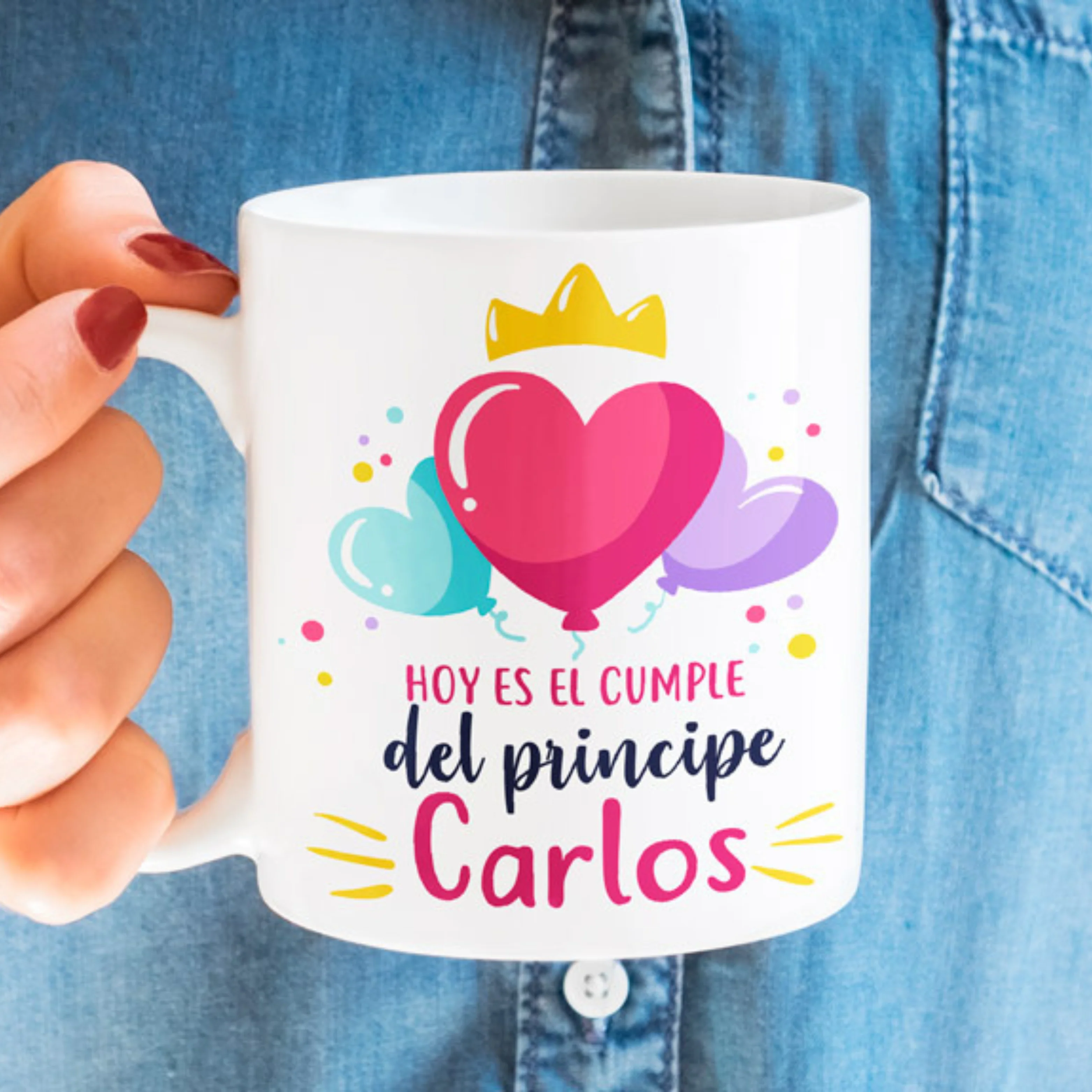 Taza personalizada "Cumpleaños Real"