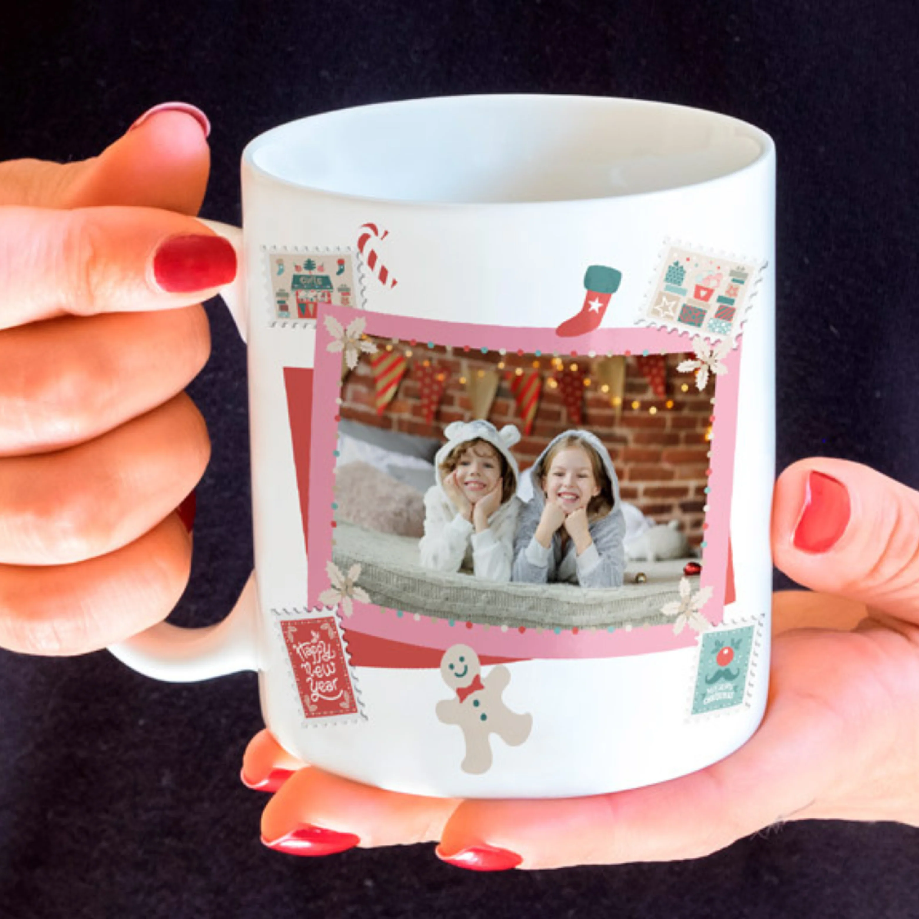 Taza personalizada "Postal de Navidad"