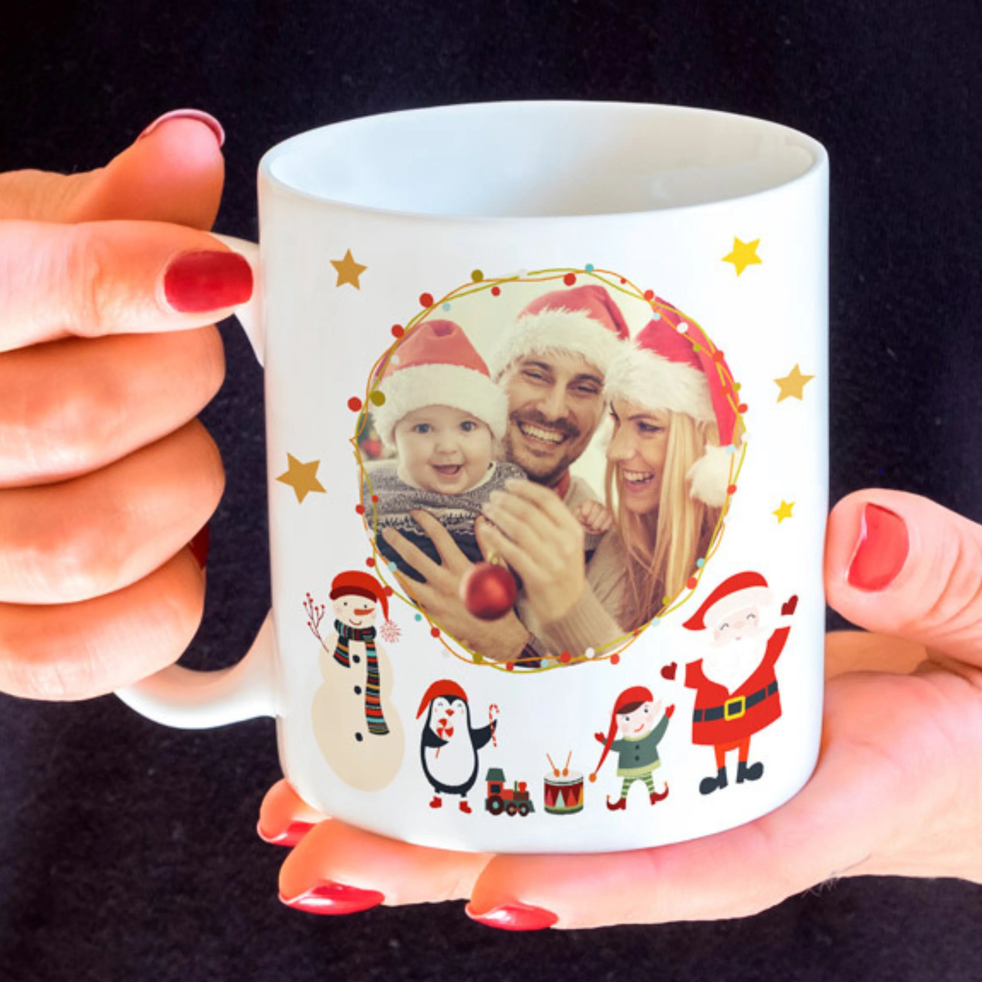 Taza personalizada "Luces de Navidad"