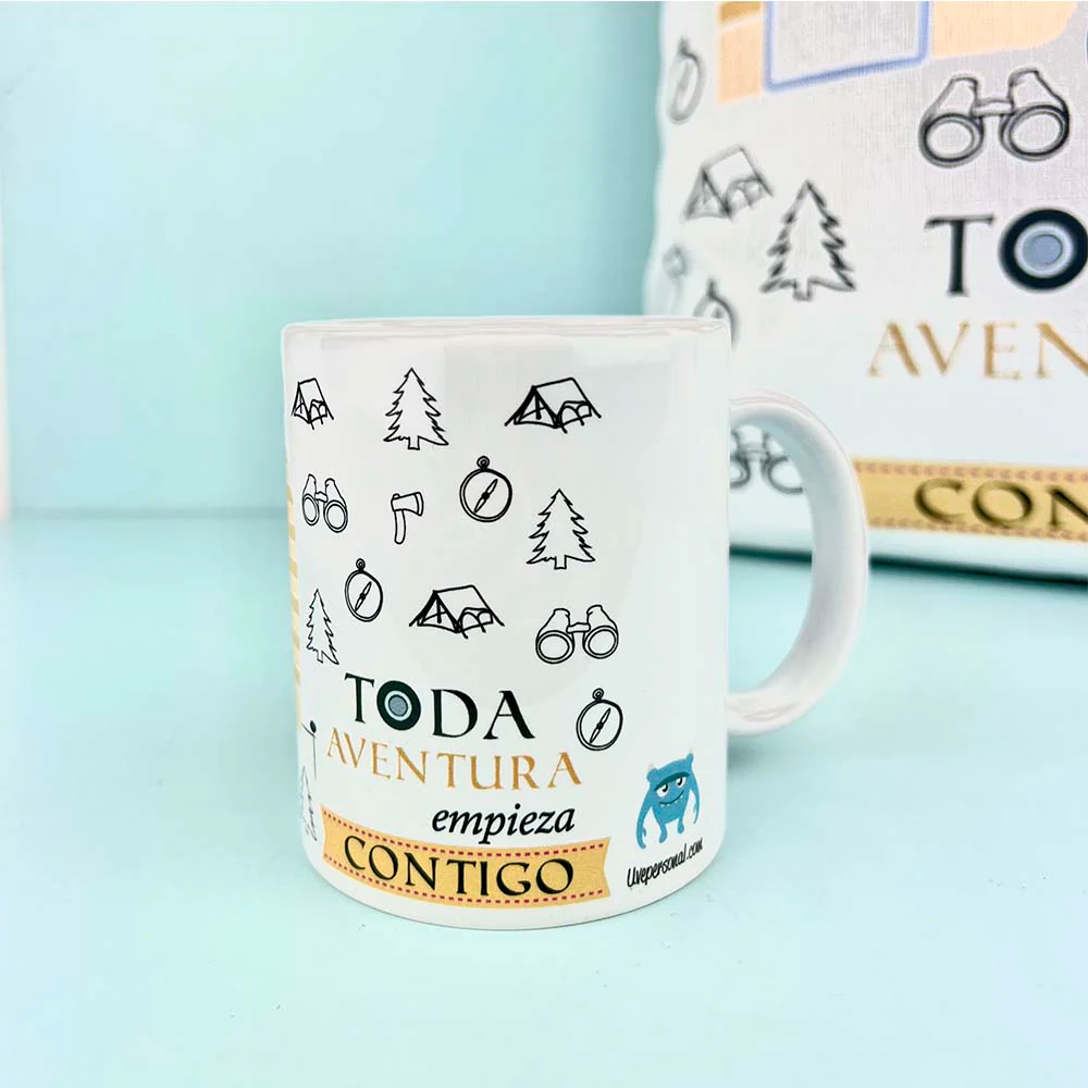 Taza Toda aventura empieza contigo